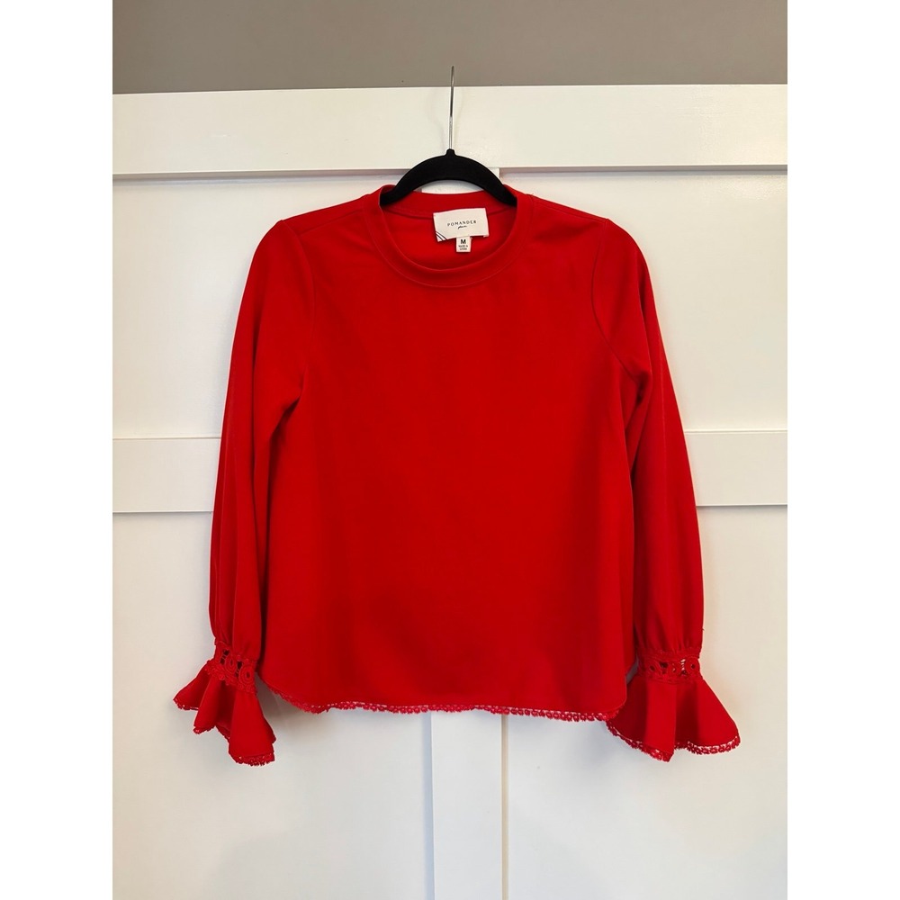 Pomander Place size medium red long sleeve blouse